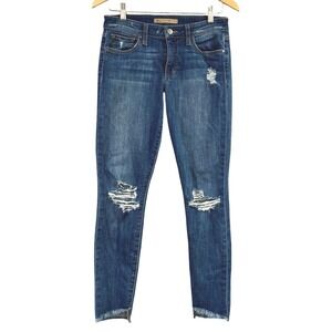 Joe's Jeans Distressed Skinny Jeans Medium Wash Denim‎ 27 Mid Rise Boho Classic